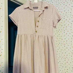Urban Outfitters Gingham Babydoll Dress